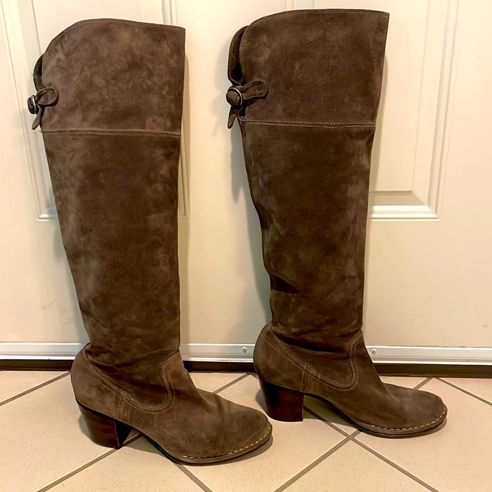 Frye Lucinda Slouch suede over the knee boots size 9.5
